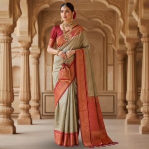 Premium Kanchi Semi Silk Sarees
