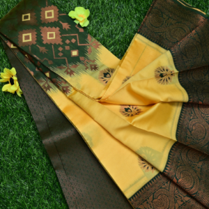 Kanchi Semi Silk with Geometric Weaving