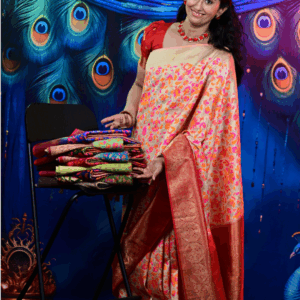 Kashmiri meenakari weaving saree