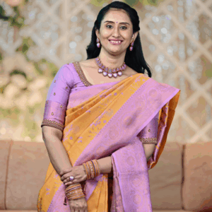 Kanchi Semi Silk Meenakari Saree